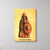 Rustikales Wiking Leinwanddruck (Vorderseite)