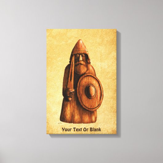 Rustikales Wiking Leinwanddruck (Vorderseite)