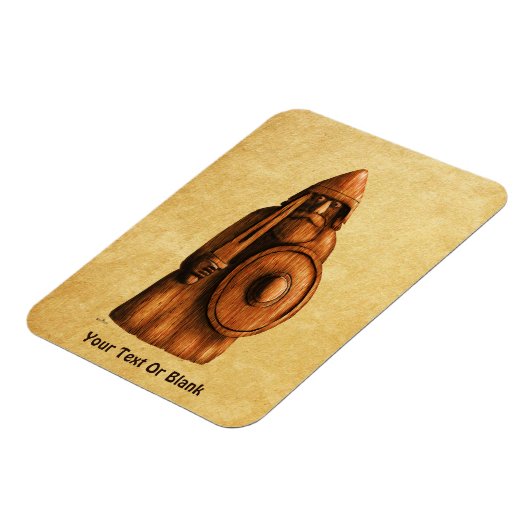 Rustikales Wiking Magnet (Linke Seite)