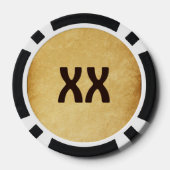 Rustikales Wiking Pokerchips (Rückseite)