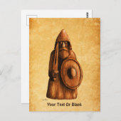 Rustikales Wiking Postkarte (Vorne/Hinten)