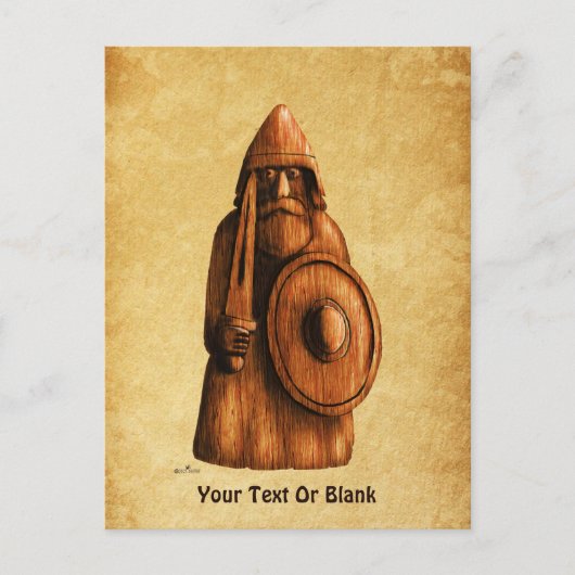 Rustikales Wiking Postkarte (Vorderseite)