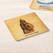 Rustikales Wiking Rechteckiger Pappuntersetzer (angewinkelt)