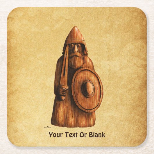 Rustikales Wiking Rechteckiger Pappuntersetzer (Vorderseite)