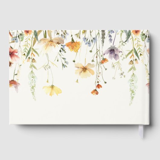 Rustikales Wildblume Baby Showbook Gästebuch (Rückseite)