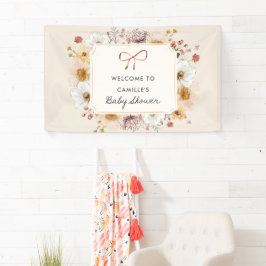 Rustikales Wildblume Garden Baby Duschbanner Banner