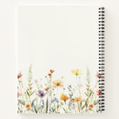 Rustikales Wildblume Notebook Notizblock (Rückseite)