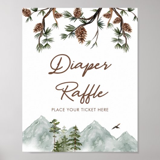 Rustikales Windeln Poster (Vorne)