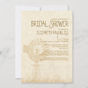 Rustikales Windmill Bridal Dusche Einladungen