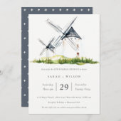 Rustikales Windmühle Thema Vow Renewal Einladung (Vorne/Hinten)