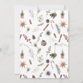 Rustikales Winter Evergreen Berry Brautparty Einladung (Rückseite)