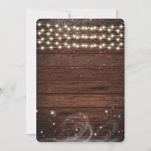 Rustikales Winter Gingerbrett Haus Babydusche Einladung (Rückseite)