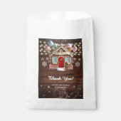 Rustikales Winter Gingerbrett Haus Babydusche Geschenktütchen (Vorderseite)