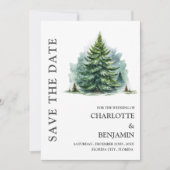 Rustikales Winter-Hochzeitsfest Foto Save The Date (Vorderseite)
