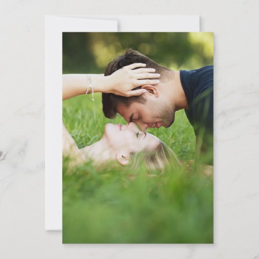 Rustikales Winter-Hochzeitsfest Foto Save The Date (Rückseite)