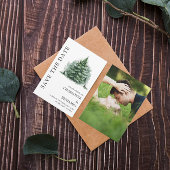 Rustikales Winter-Hochzeitsfest Foto Save The Date