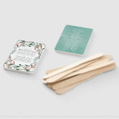 Rustikales Winter-Hochzeitsprogramm für Grünpflanz Fächer (Non-assembled)