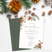 Rustikales Winter Holiday Greenery Pine Brautparty Einladung