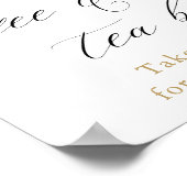 Rustikales Winter-Kiefern-Coffee- und Tea-Bar-Schi Poster (Ecke)