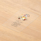 Rustikales Winter Lantern Transparentes Brautparty Acryleinladungen (Ablage )