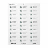 Rustikales Winter Pine Tree Winter Address Label (Vorne)