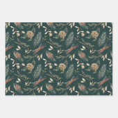 Rustikales Winter Pinecone Wrapping Paper Set Geschenkpapier Set (Vorderseite 2)