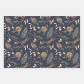 Rustikales Winter Pinecone Wrapping Paper Set Geschenkpapier Set (Vorderseite 3)