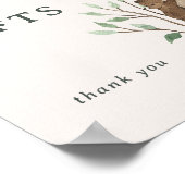 Rustikales Winter-Wald-Babyshower-Geschenk-Schild Poster (Ecke)