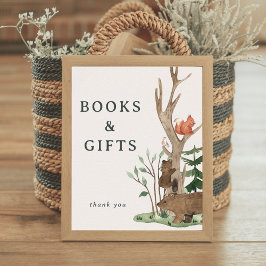 Rustikales Winter-Wald-Babyshower-Geschenk-Schild Poster