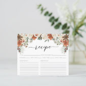 Rustikales Winter Watercolor Brautparty Rezept Kar (Stehend Vorderseite)