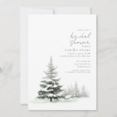 Rustikales Winter Wedding Brautparty Green ID1049 (Vorderseite)