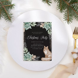 Rustikales Winter Wonderland Weihnachts-Party Einladung