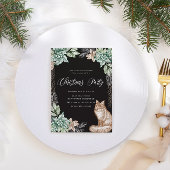 Rustikales Winter Wonderland Weihnachts-Party Einladung