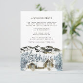 Rustikales Winterberghotel Unterkunft Beilage Begleitkarte (Stehend Vorderseite)