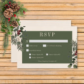 Rustikales Winterbraten & Pine Cream RSVP Karte