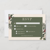 Rustikales Winterbraten & Pine Cream RSVP Karte (Vorderseite)