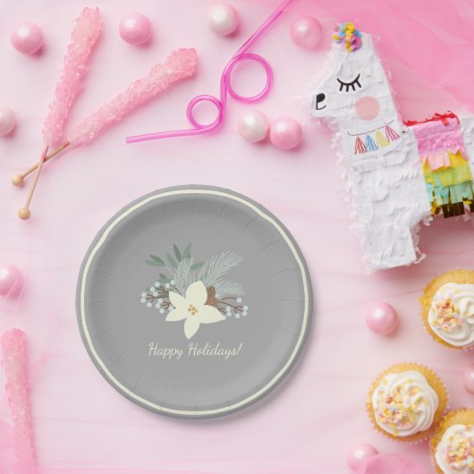 Rustikales WinterFoliage Pappteller (Party)