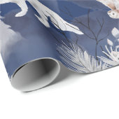 Rustikales Winterfox & Weihnachtsgeschenk Geschenkpapier (Rolleneckpunkt)