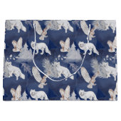 Rustikales Winterfox & Weihnachtsgeschenk Große Geschenktüte (Vorderseite)