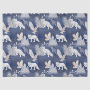 Rustikales Winterfox & Weihnachtsgeschenk Seidenpapier