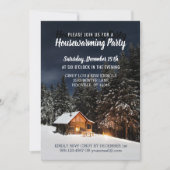 Rustikales Winterhaus Landhaus Party Einladung (Vorderseite)