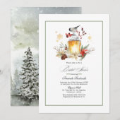 Rustikales Winterland Pine and Spruce Brautparty Einladung (Vorne/Hinten)