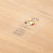 Rustikales WinterLaterne Transparentes Abendessen Acryleinladungen (Ablage )