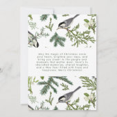 Rustikales Wintervogel & Pine Spray Weihnachten (Rückseite)