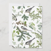 Rustikales Wintervogel & Pine Spray Weihnachten (Rückseite)