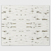Rustikales Winterwald | Birch Wood Grain Holiday Geschenkpapier (Flach)