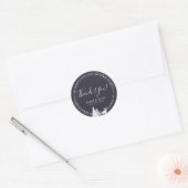 Rustikales Winterwald Hirsche Danke Runder Aufkleber (Umschlag)