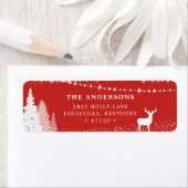 Rustikales Winterwald Hirsche Rote Adresse (Insitu)