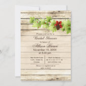 Rustikales Winterwaldkiefernwald Brautparty Einladung (Vorderseite)