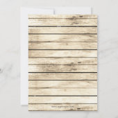 Rustikales Winterwaldkiefernwald Brautparty Einladung (Rückseite)